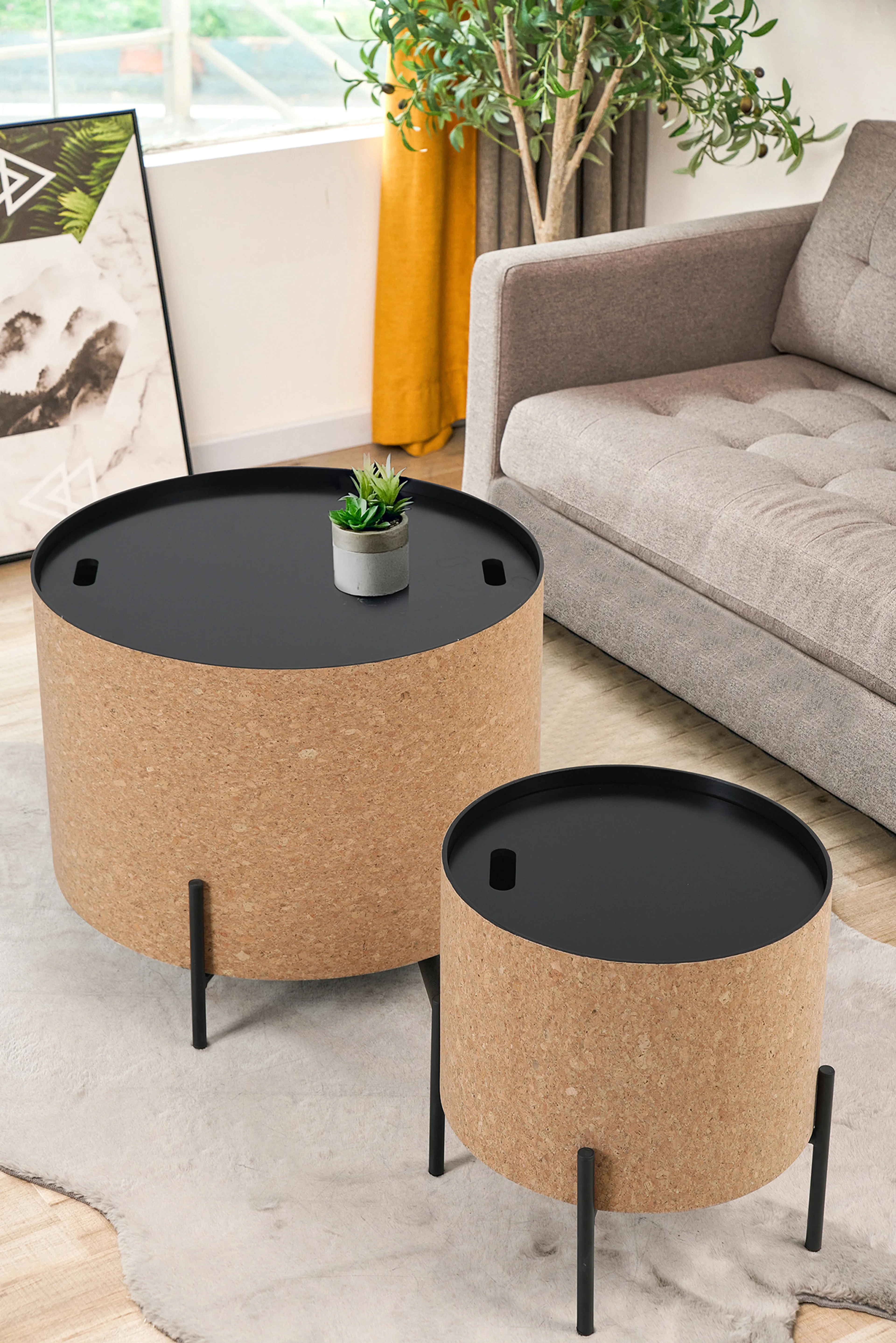 Couchtisch 2er Set Cork