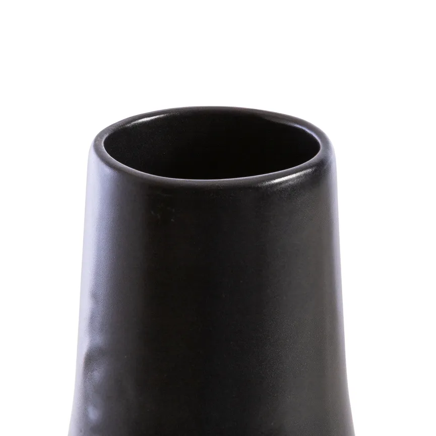 Vase "Tower" schwarz weiß detail