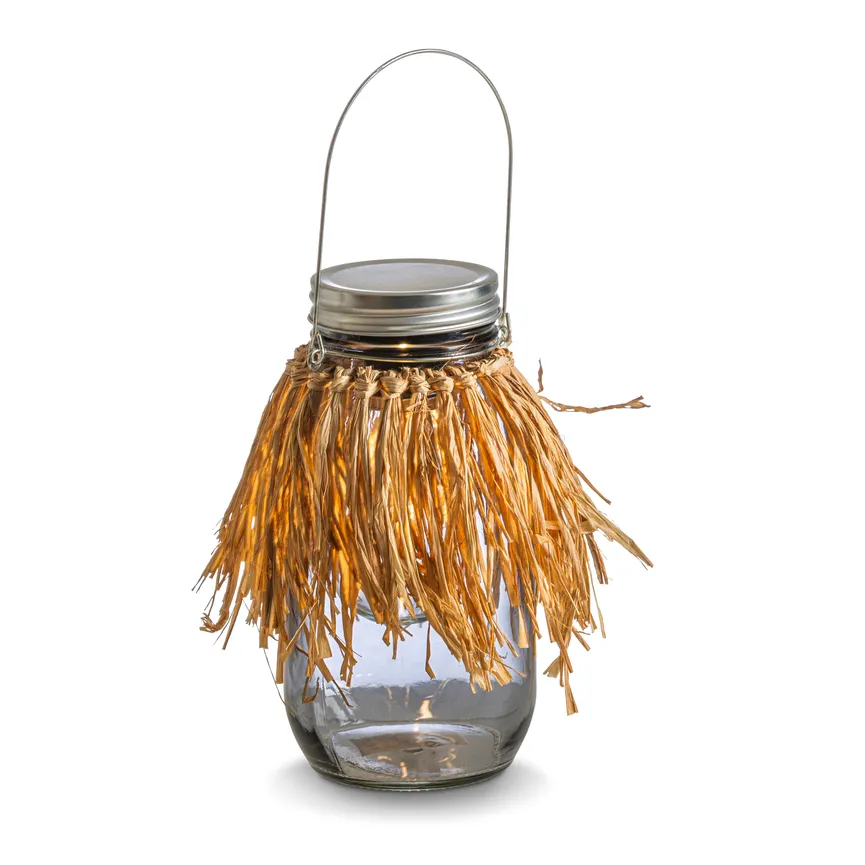 Laterne "LED" grau natur hauptaufnahme
