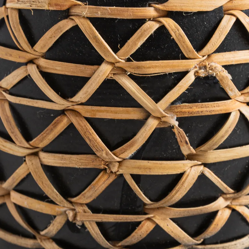 Teelichthalter S schwarz-natur material_farbe