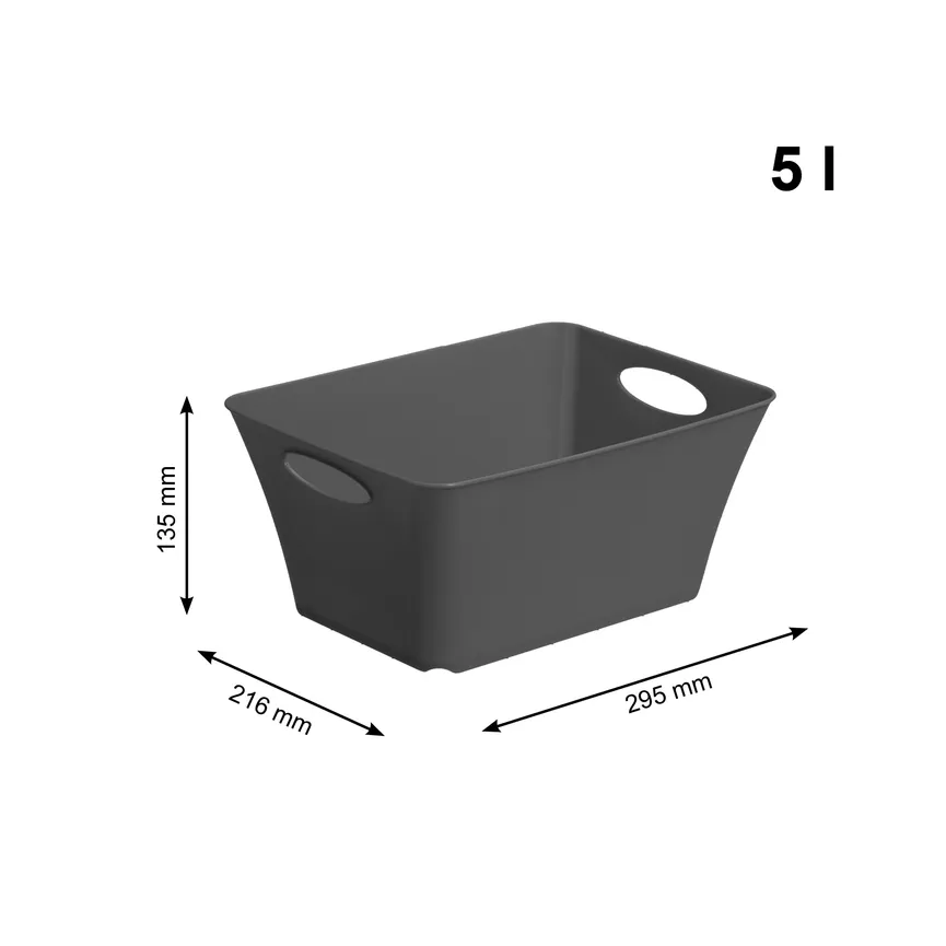 Box "Living" 5 Liter anthrazit detail