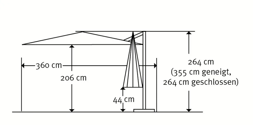 ** Twist Ampelschirm quadr. detail