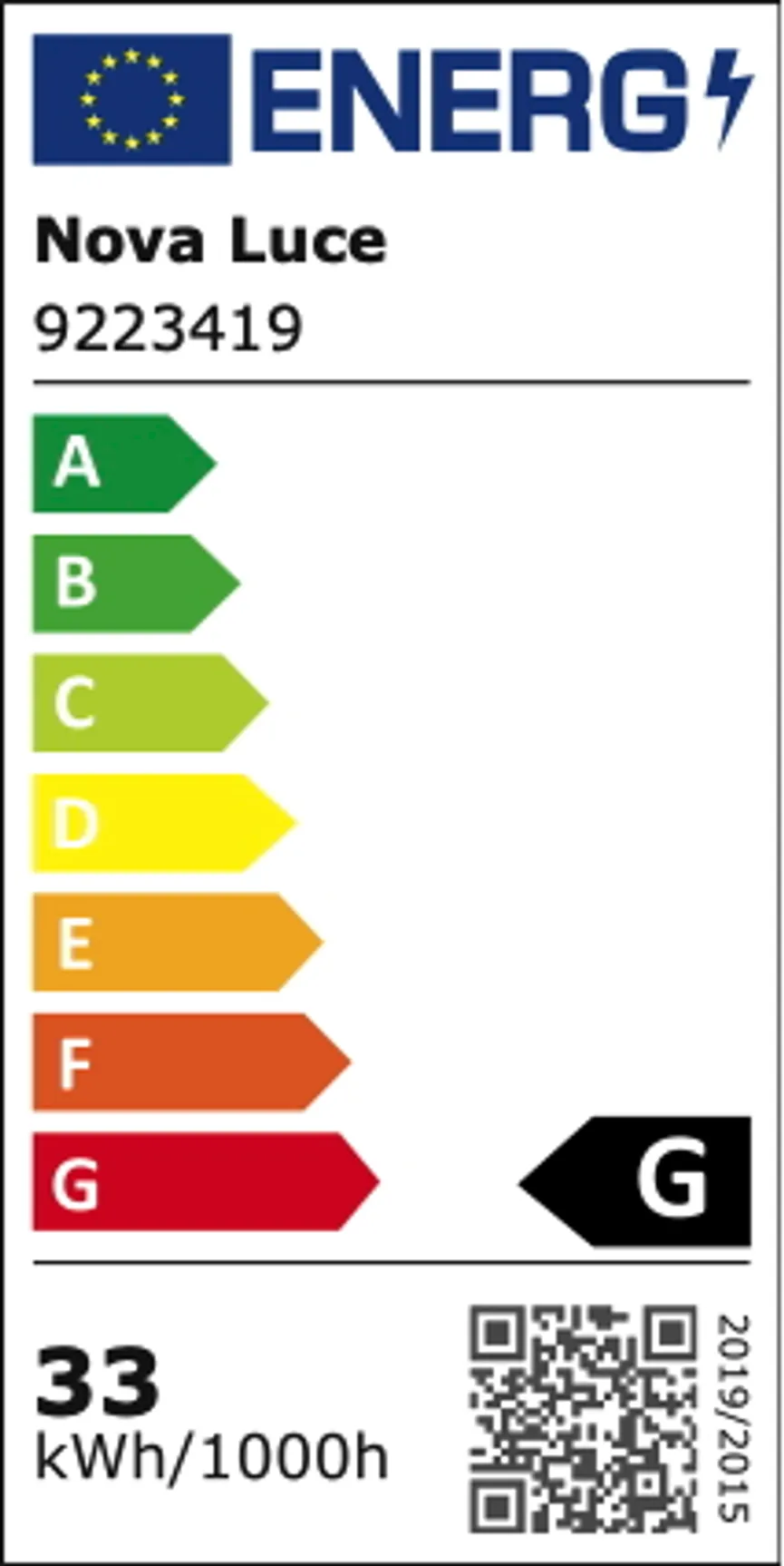 Stehleuchte "Vetro" energielabel