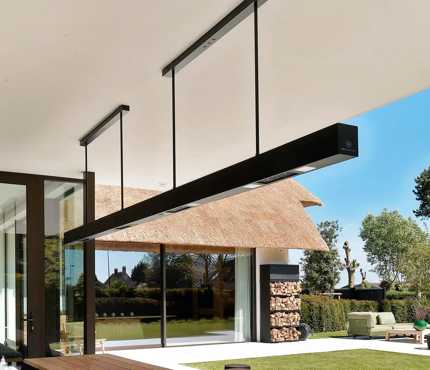 Lampe mit Heizstrahler detail