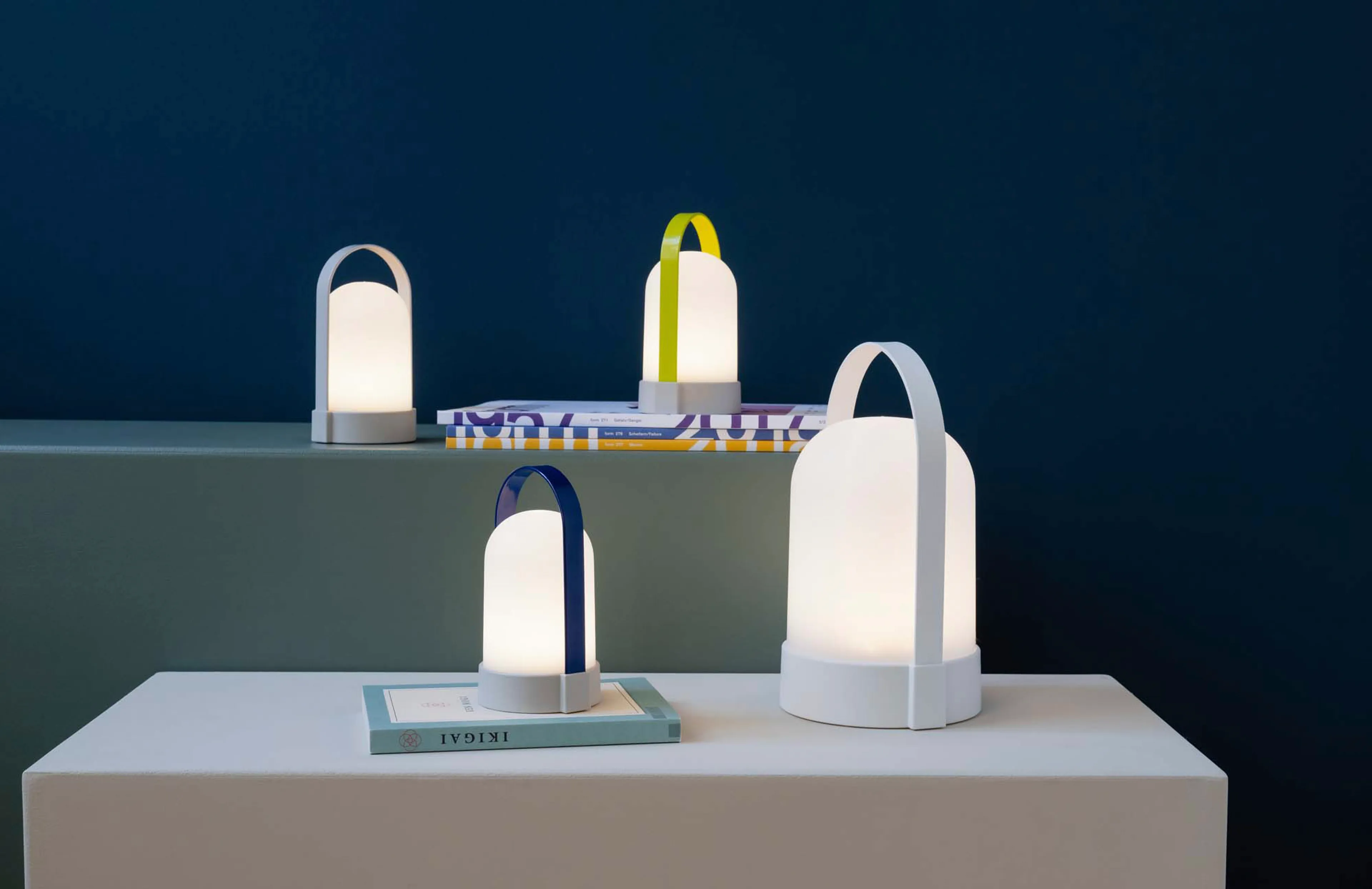 LED-Akkutischleuchte Uri Piccolos 3er Set