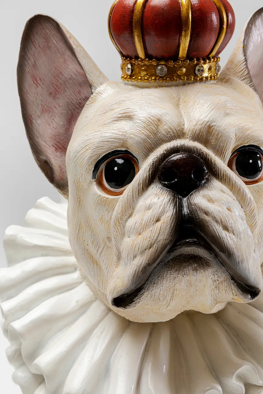 Figur "King Dog" Hund weiß detail