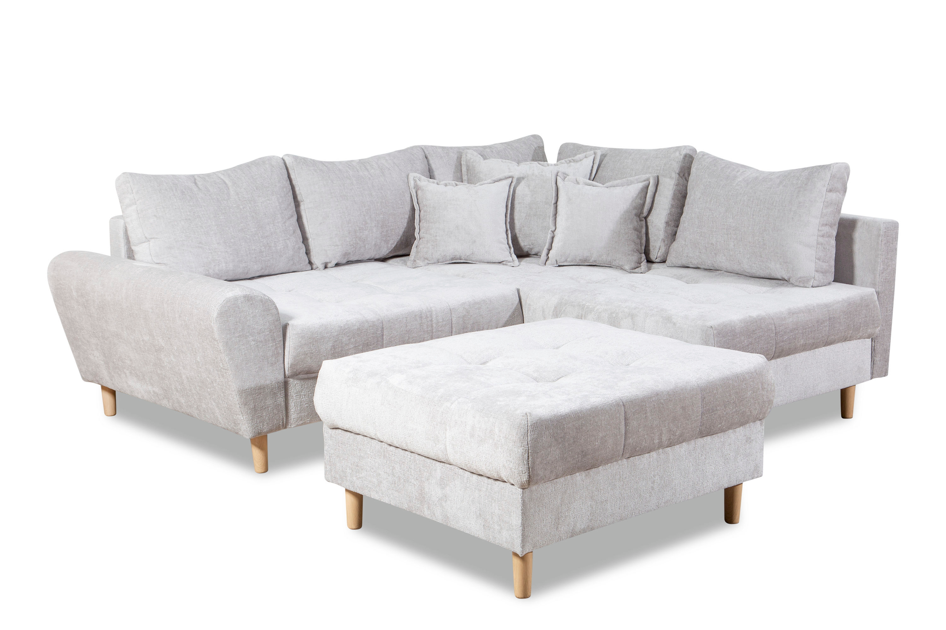 Ecksofa mit Hocker