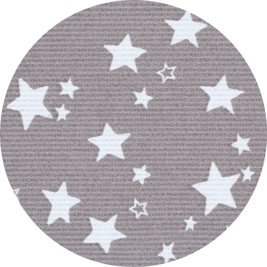 Nestchen taupe Sterne weiß material_farbe