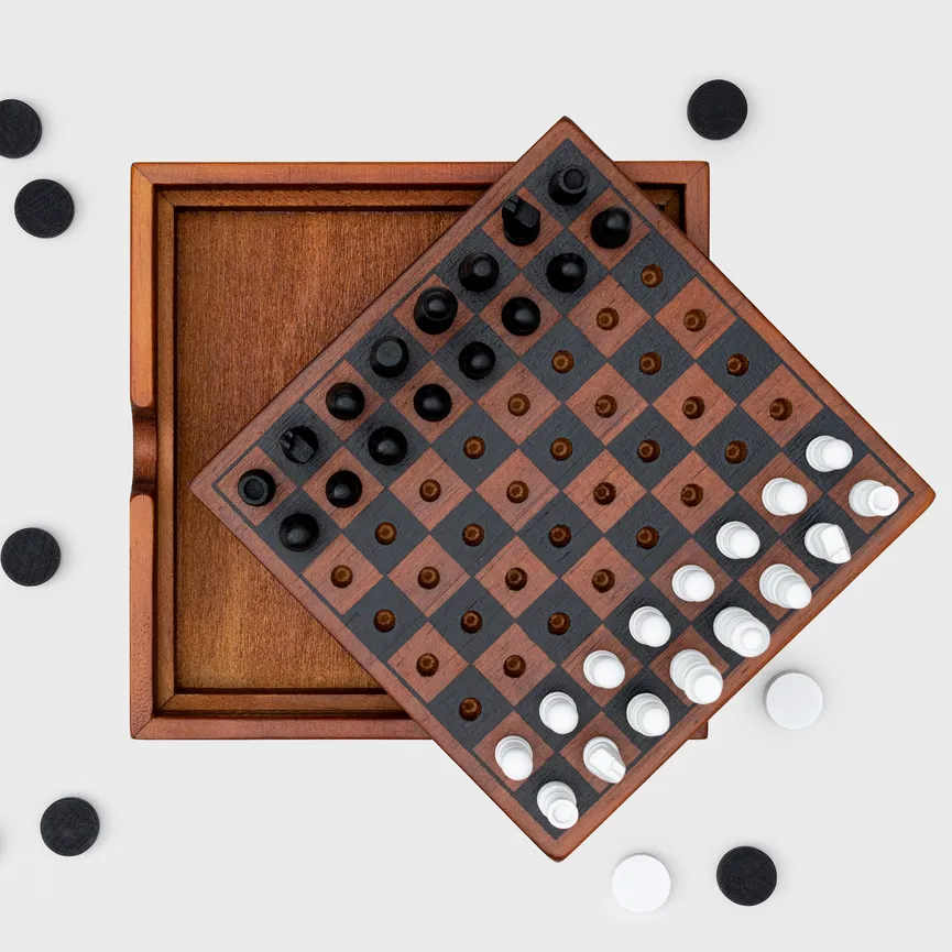 Schach und Dame milieu