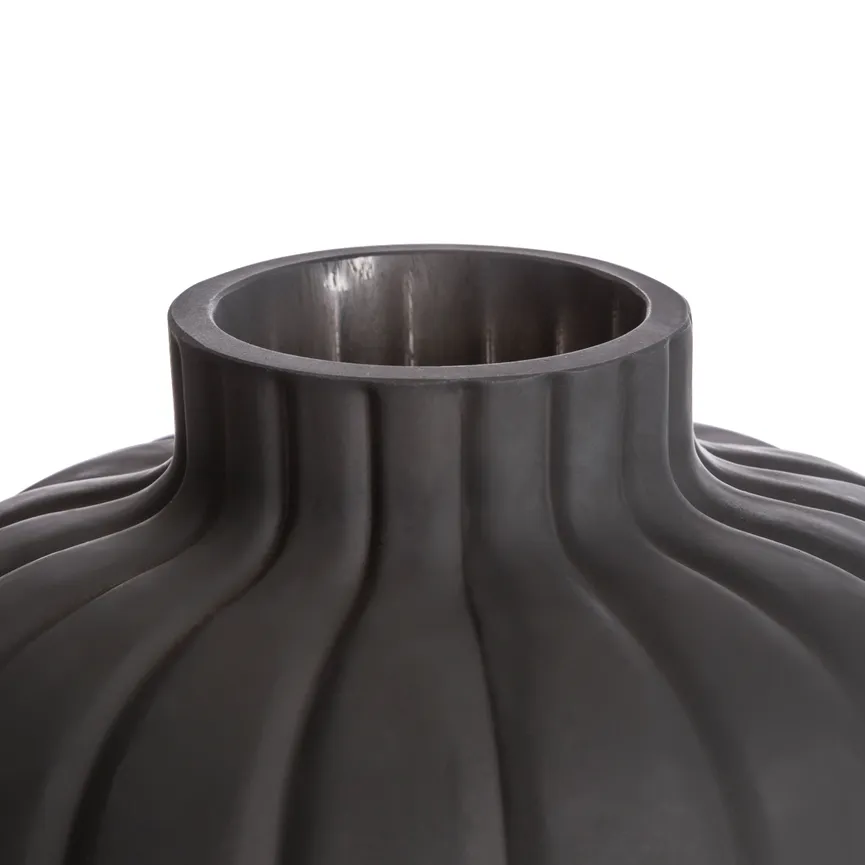 Vase schwarz matt detail
