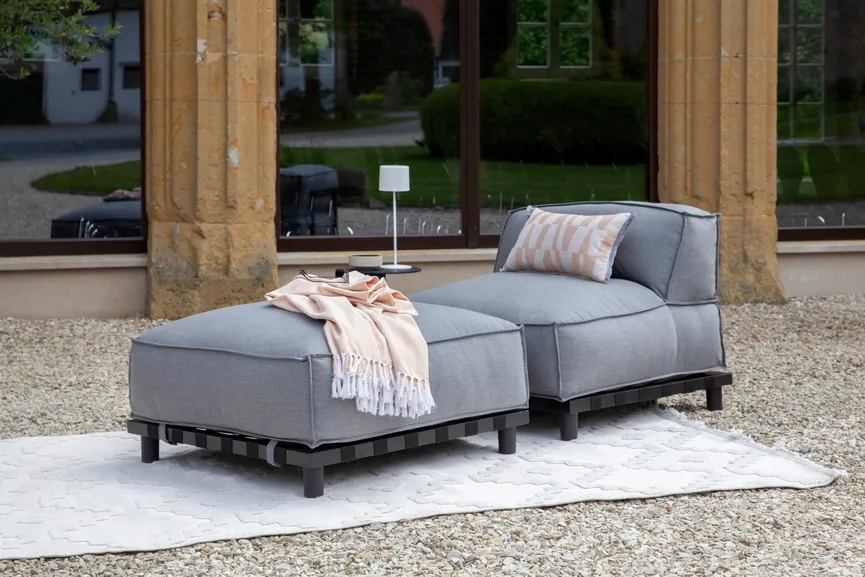 Sessel & Mittelmodul mid grey milieu