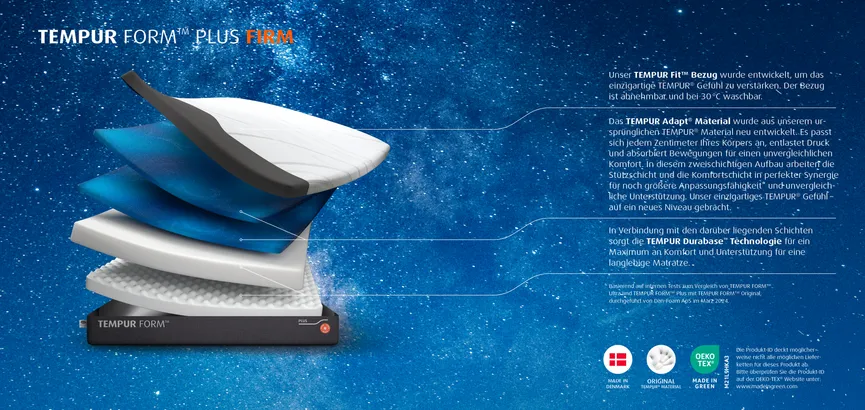 Tempurmatratze "FORM-Firm" detail