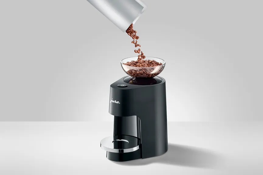 Kaffeemühle schwarz detail