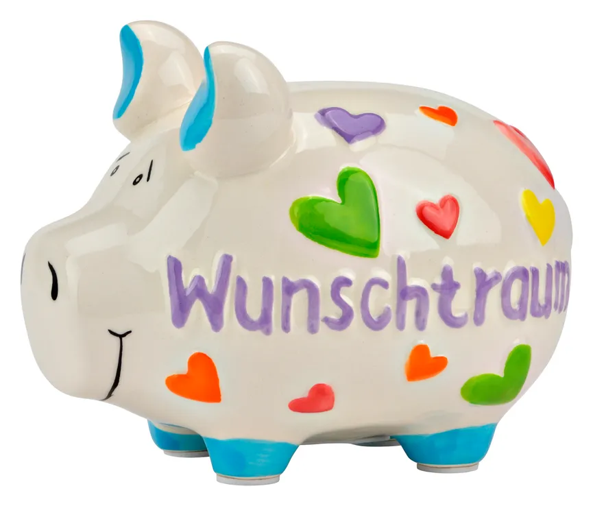 Sparschwein "Wunschtraum" weiß hauptaufnahme