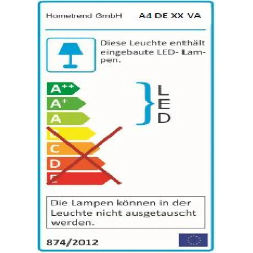 Wohnwand inkl. Beleuchtung energielabel