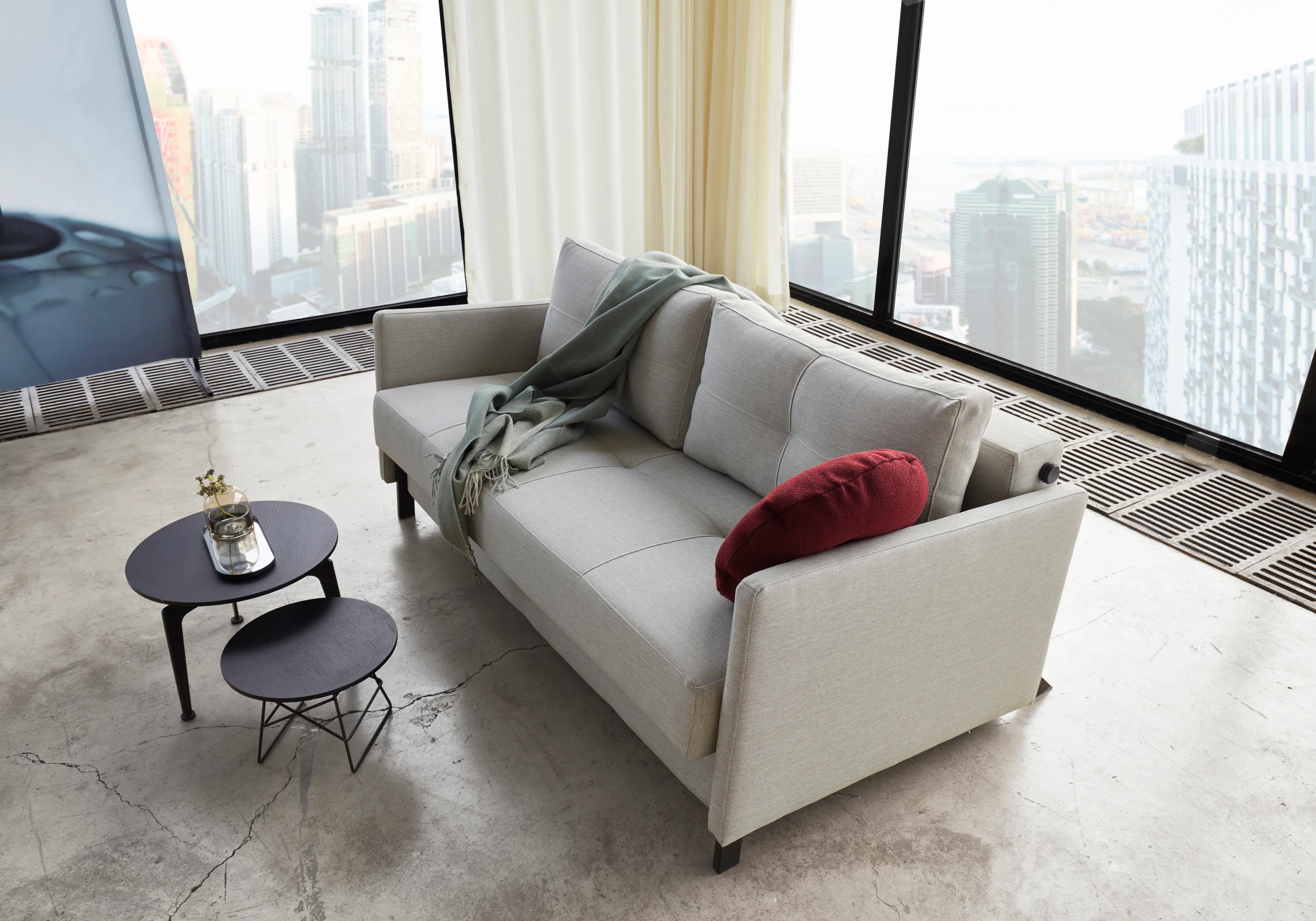 Schlafsofa Cubed mit Armlehnen