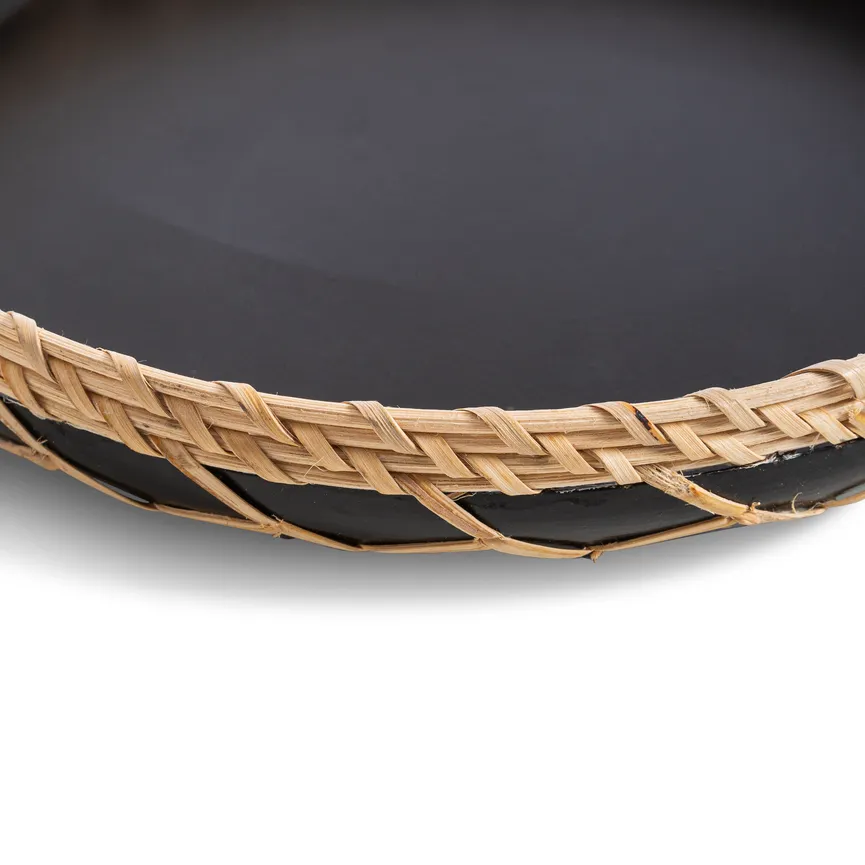 Tablett schwarz natur detail