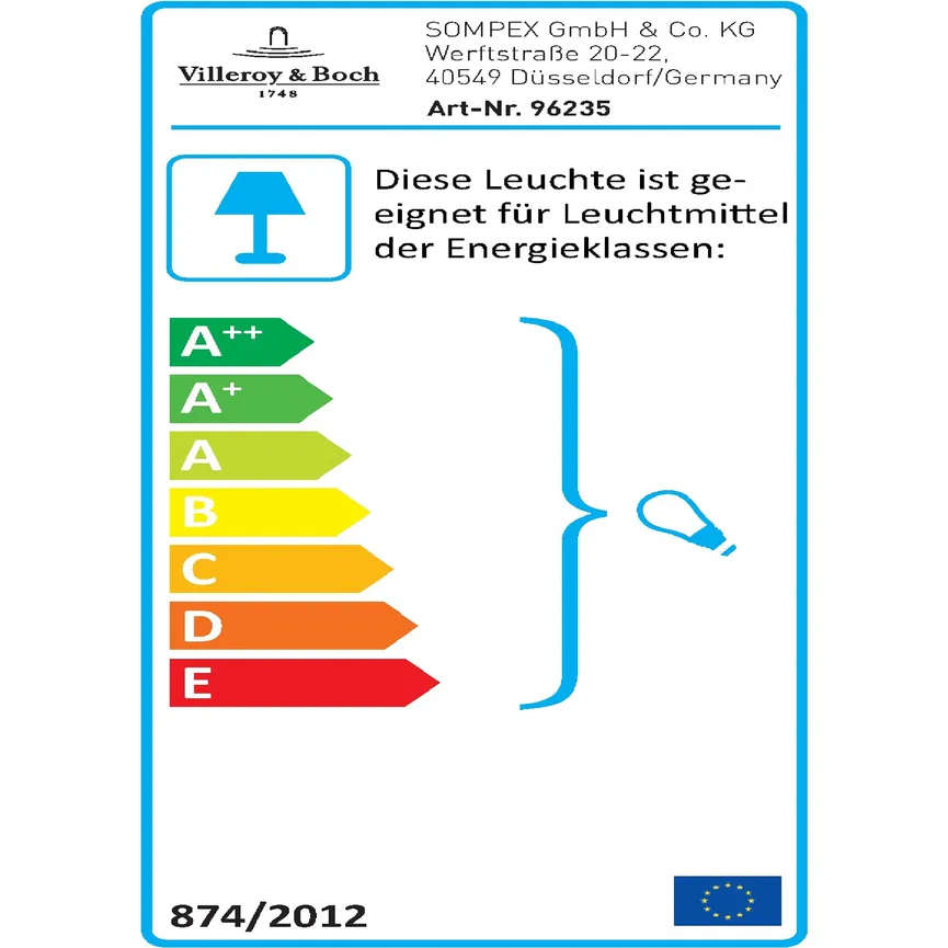 Pendelleuchte "Stockholm" energielabel