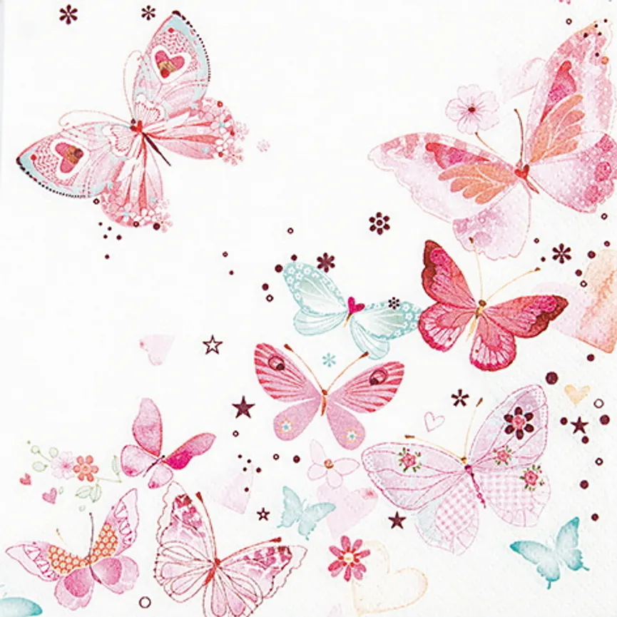 Serviette "Lovely Butterflies" hauptaufnahme