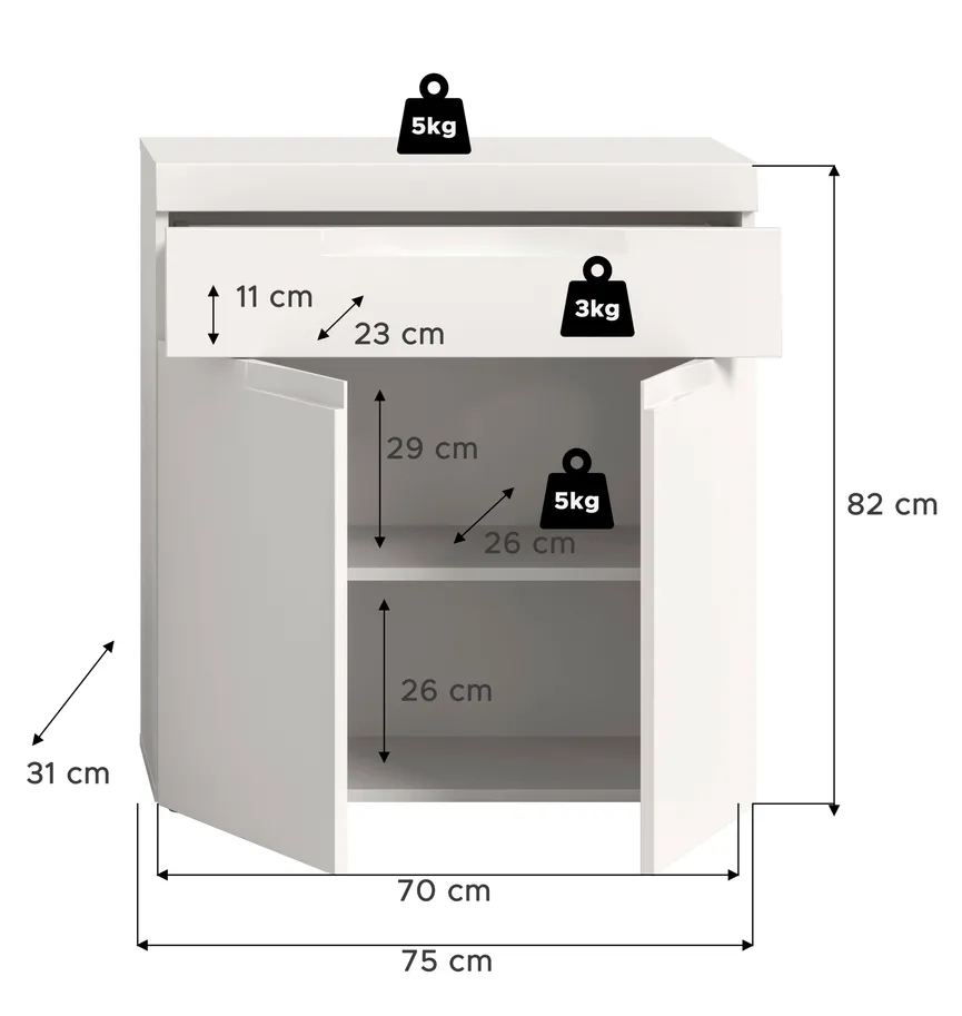 Standschrank breit detail