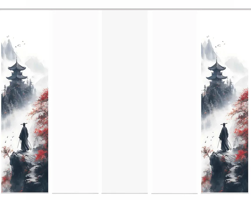 Schiebevorhang Sakura 5erSet hauptaufnahme