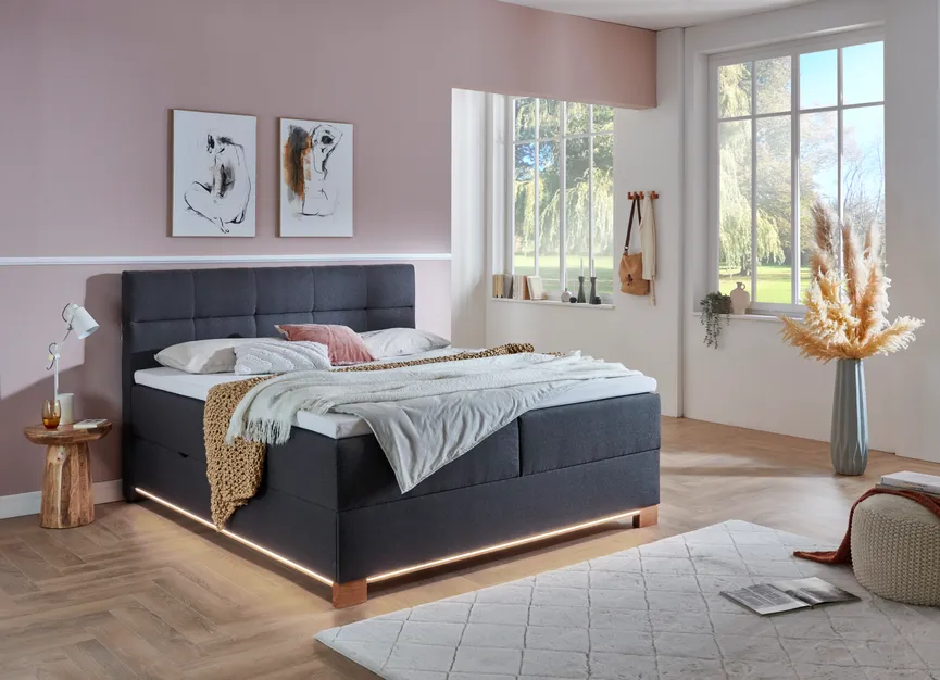 Boxspringbett 180x200 cm milieu