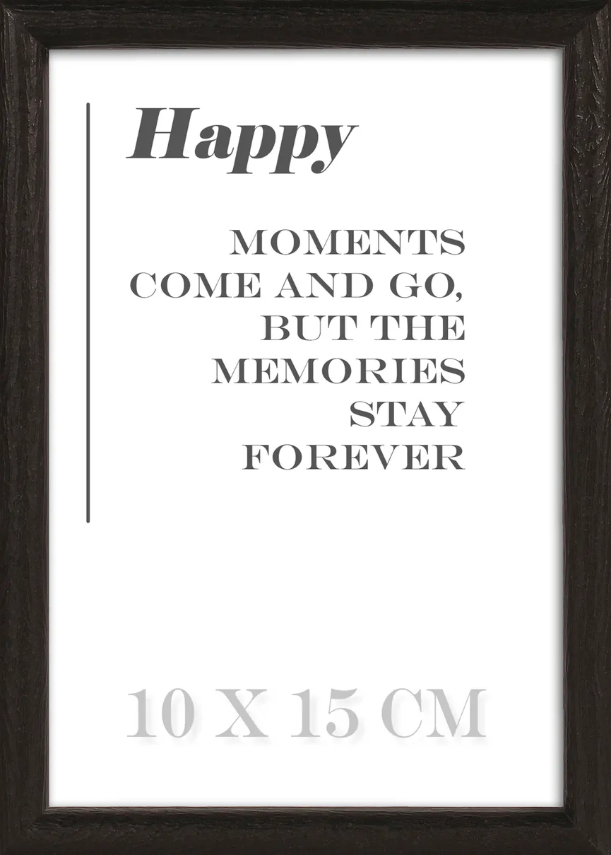 Rahmen "Happy" schwarz hauptaufnahme