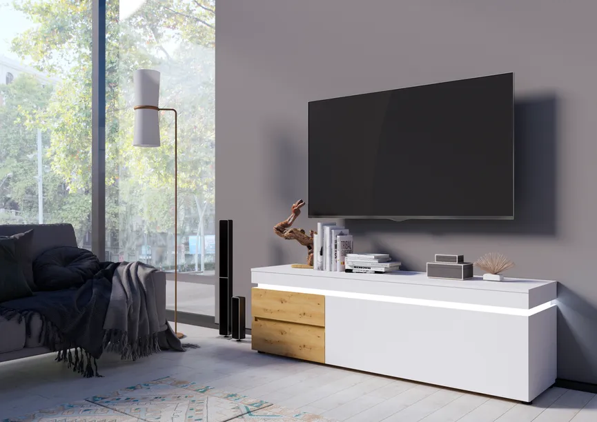 TV-Lowboard mit 1 Klappe hauptaufnahme