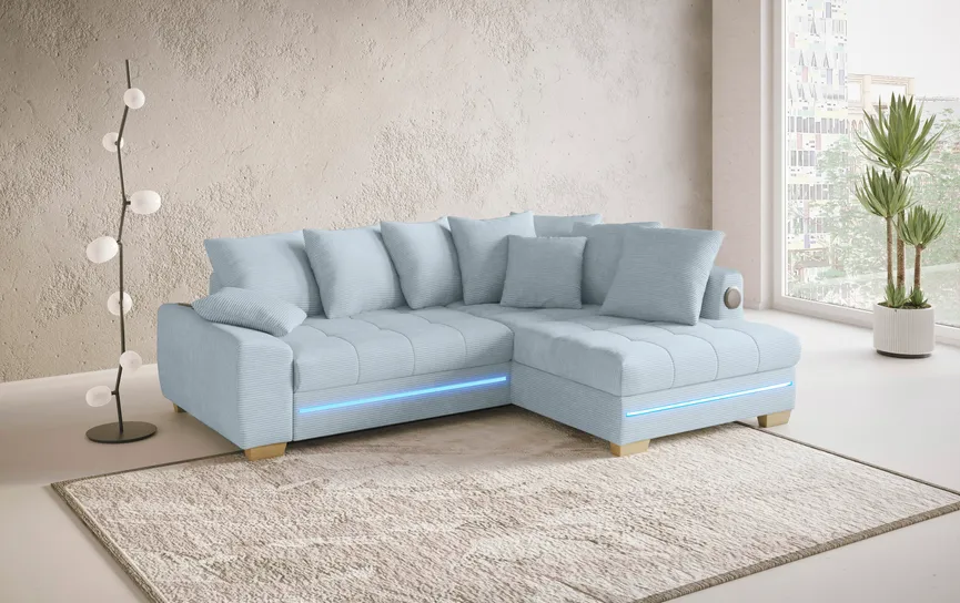 Ecksofa+LED+Sound milieu