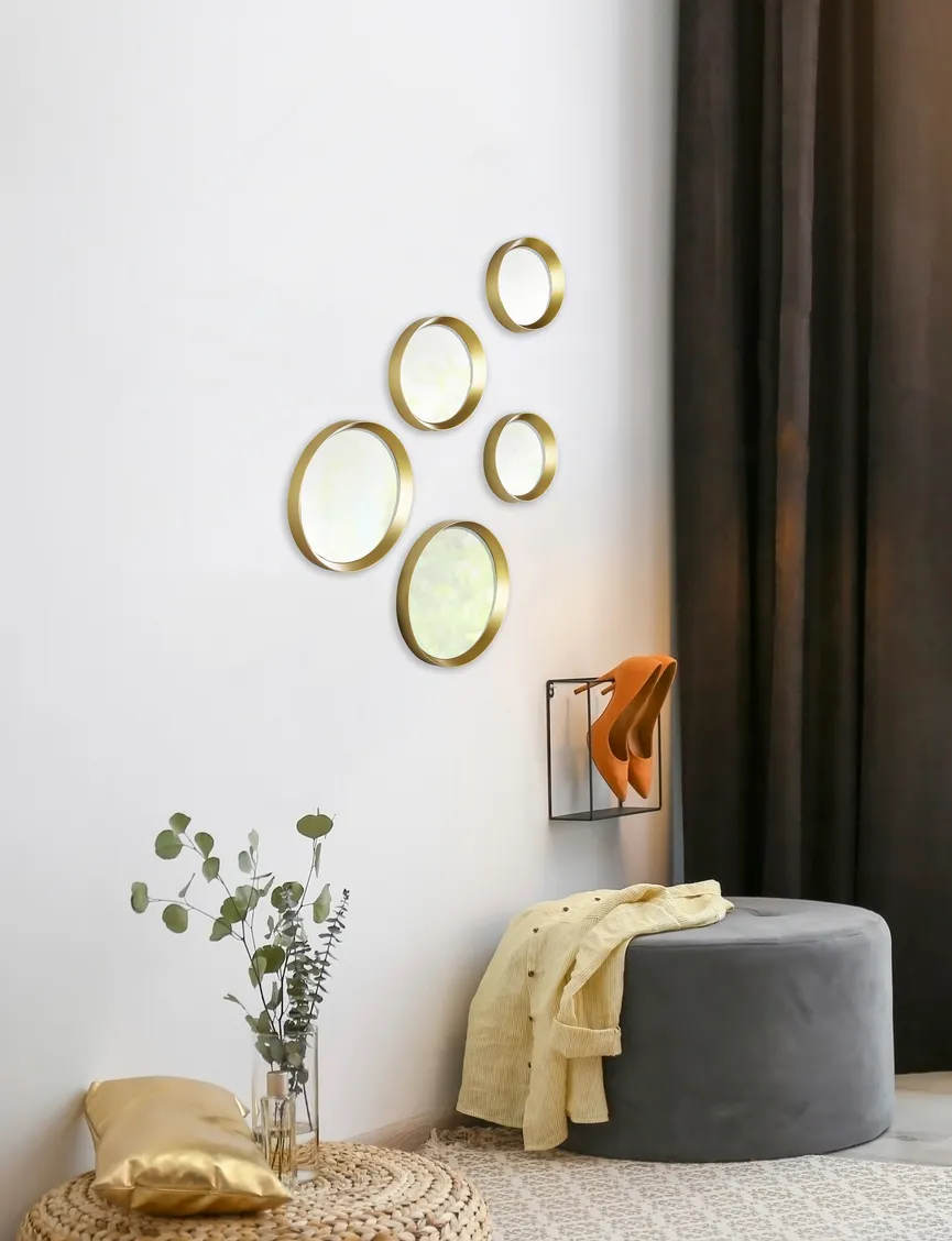 Wandspiegel "Lia" 5er Set milieu