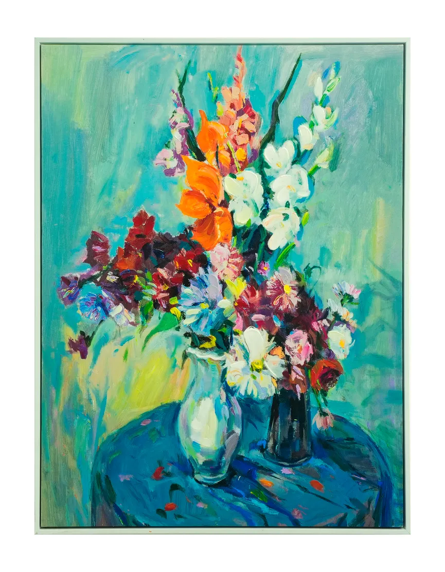 Ölgemälde "Flower" bunt hauptaufnahme