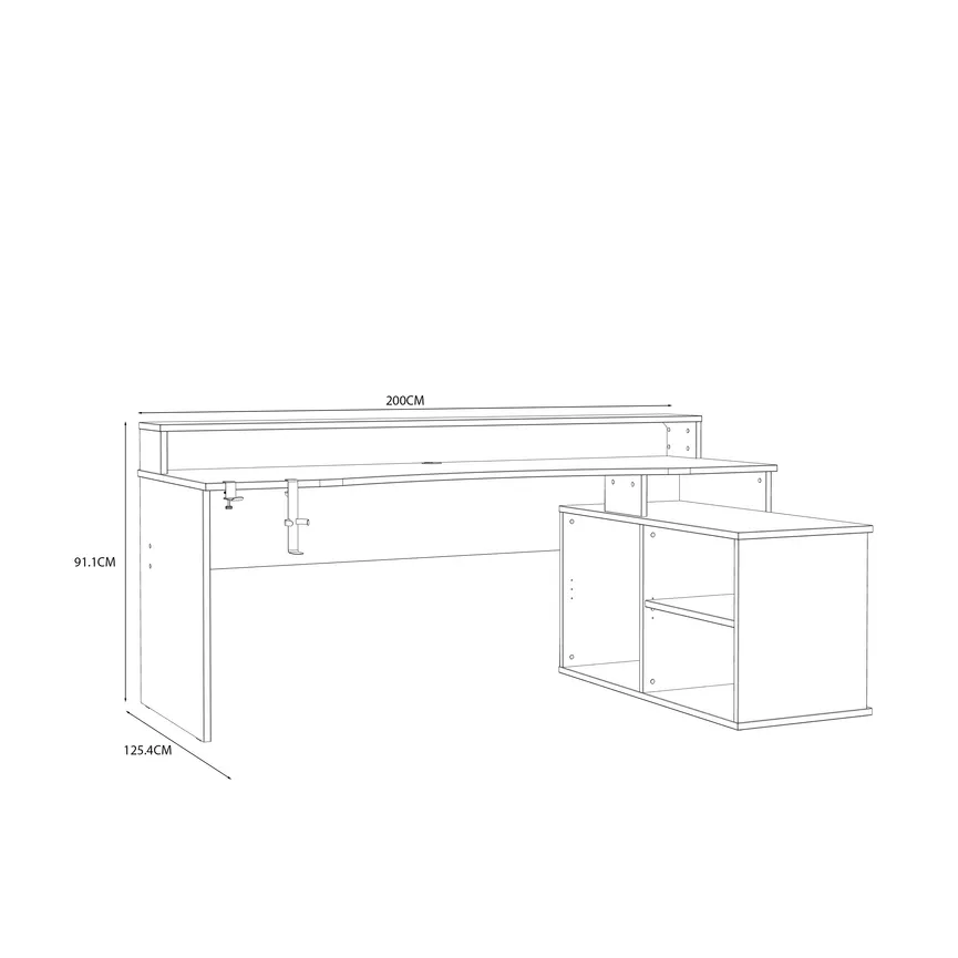 Schreibtisch Gamer Desk detail