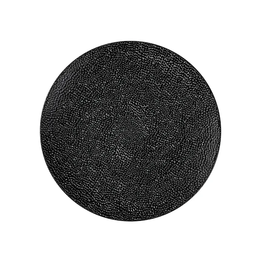 Teller "gehämmert" schwarz hauptaufnahme