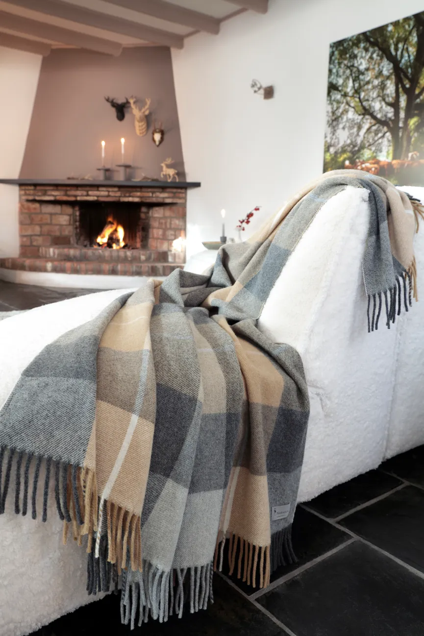 Plaid Quito beige milieu