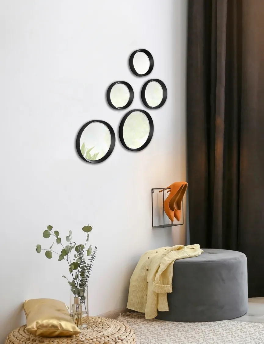 Wandspiegel "Lia" 5er Set milieu