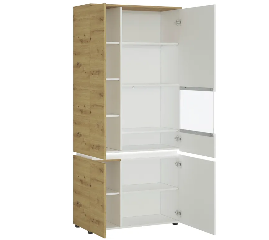 Standvitrine 4-trg., detail