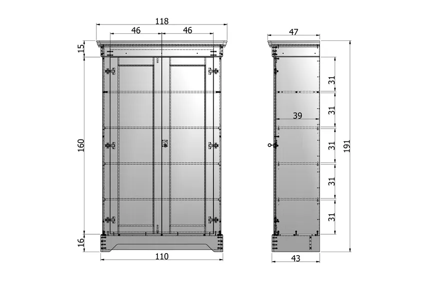 Dielenschrank detail