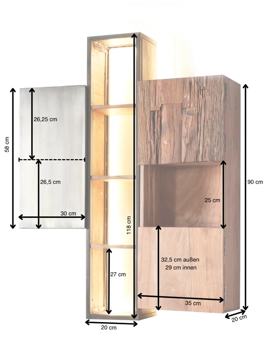 Wandboard 3-trg. funktion