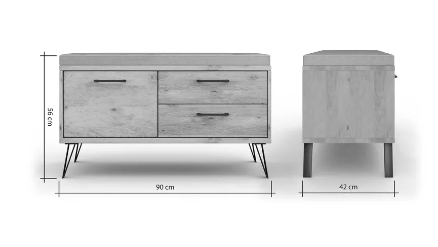 Garderobenbank detail