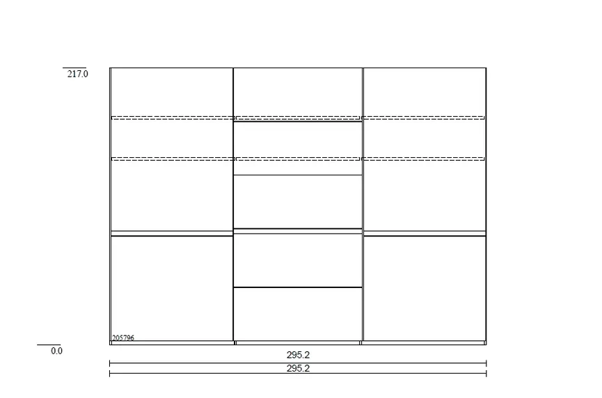 Schwebetürenschrank detail