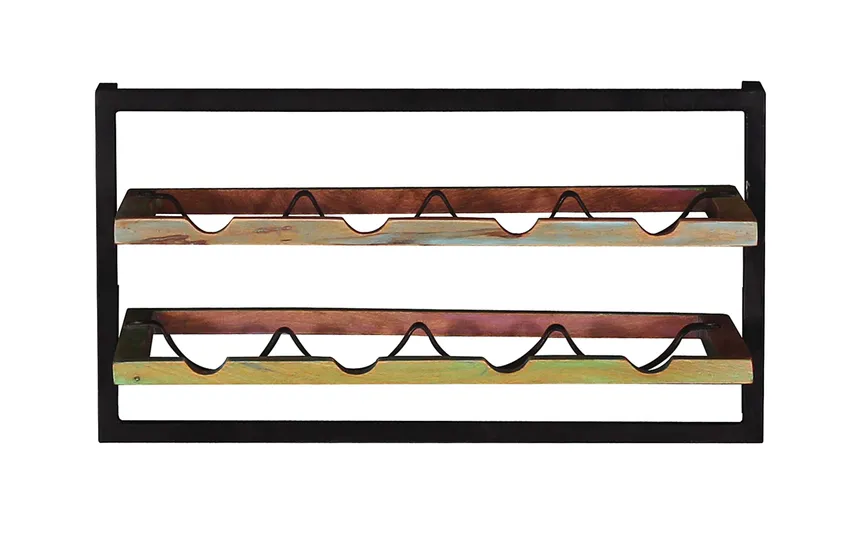 Wandregal 8 Flaschen detail