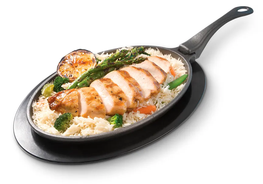 Gusseiserne Pfanne mit Unterse detail