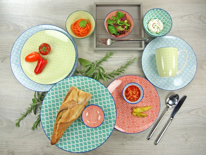 Speiseteller "Mediterran" grün milieu