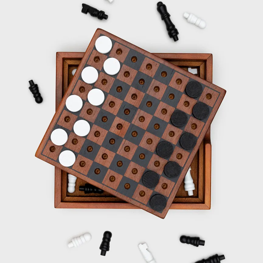 Schach und Dame milieu