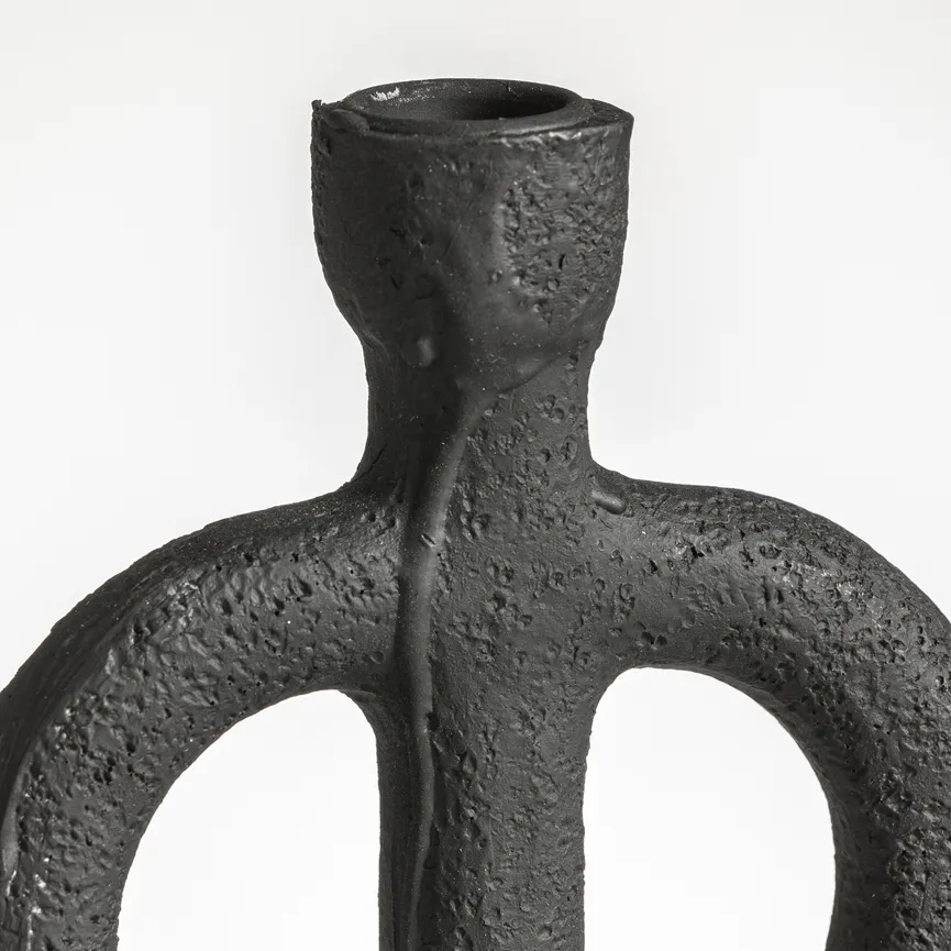 Kerzenhalter schwarz detail