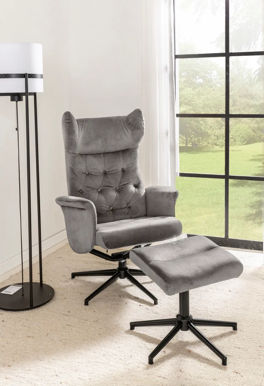 Relaxsessel + Hocker milieu