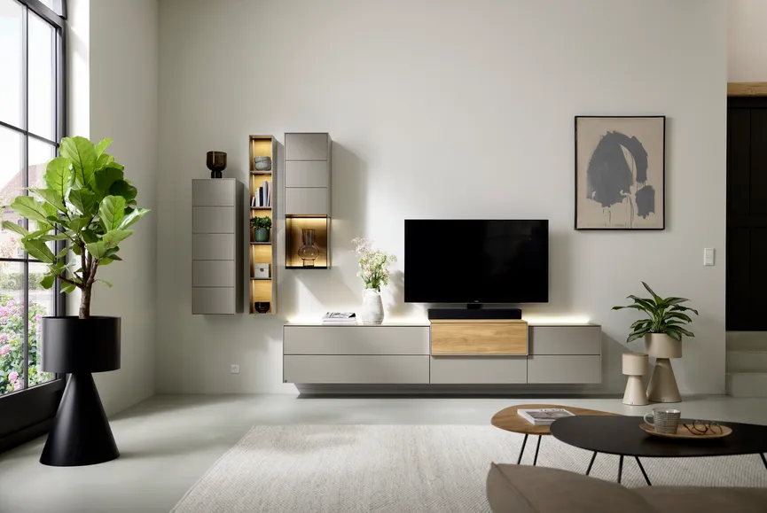 Hängeschrank Türanschl. rechts milieu