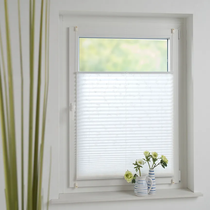 Klemmfix Plissee Ranke weiß detail