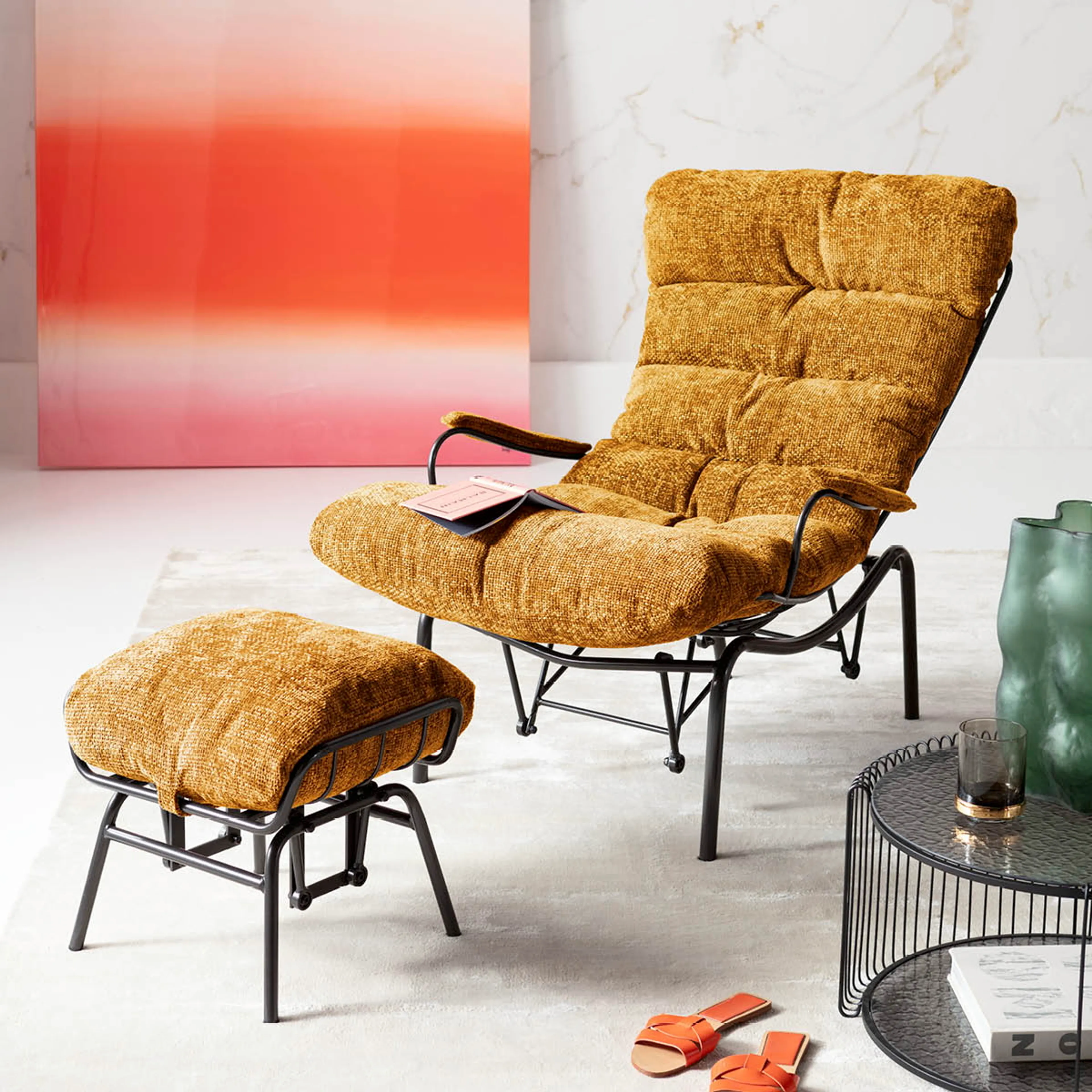 Sessel mit Hocker Vienna 87842