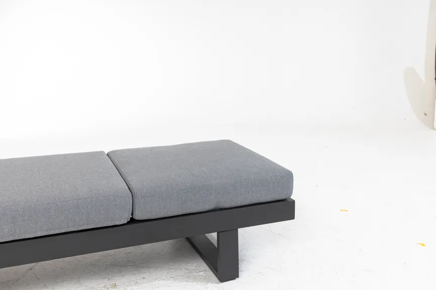 Sofaliege Anthrazit Aluminium funktion